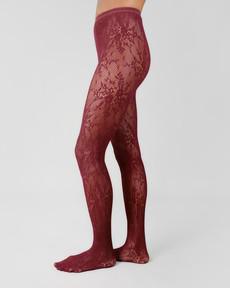 Rosa Lace Tights via Swedish Stockings