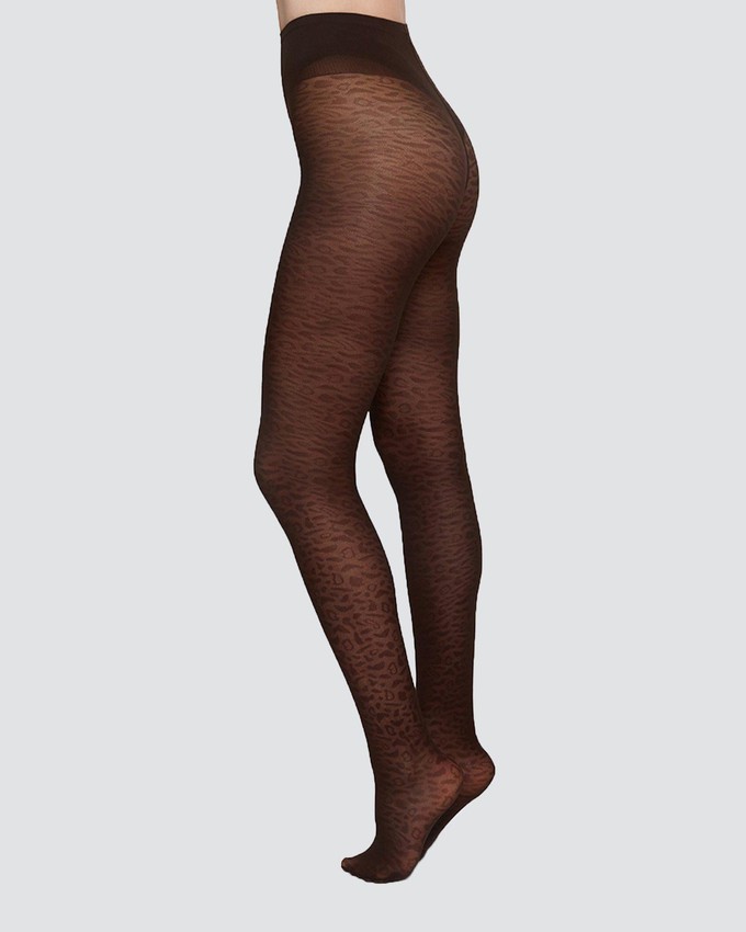 Emma Leopard Tights from Swedish Stockings