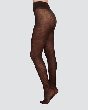 Emma Leopard Tights from Swedish Stockings