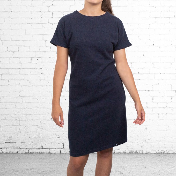 Dress - recycled sweatshirt fabric - dark blueº from The Driftwood Tales