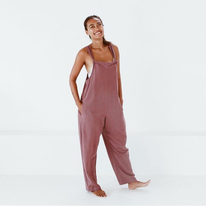 Trouser suit - upcycled 100% cotton - marsala from The Driftwood Tales