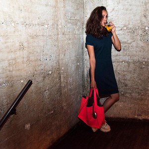 Dress - recycled sweatshirt fabric - dark blueº from The Driftwood Tales