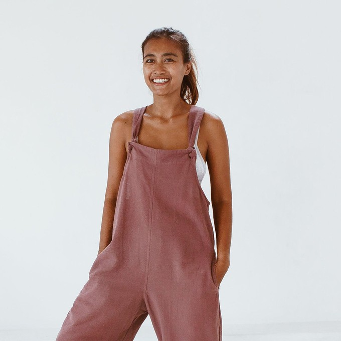 Trouser suit - upcycled 100% cotton - marsala from The Driftwood Tales