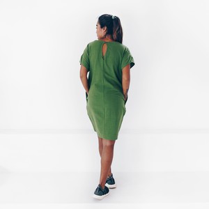 Dress - recycled cotton - retro green from The Driftwood Tales