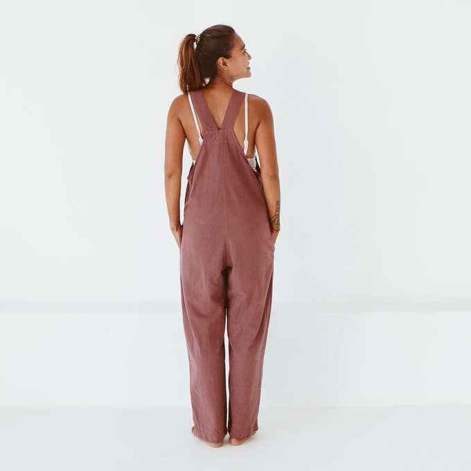 Trouser suit - upcycled 100% cotton - marsala from The Driftwood Tales