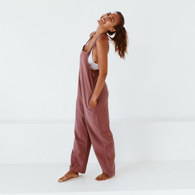 Trouser suit - upcycled 100% cotton - marsala from The Driftwood Tales