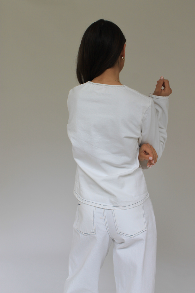 THE CELEST DENIM BLOUSE from THE LAUNCH