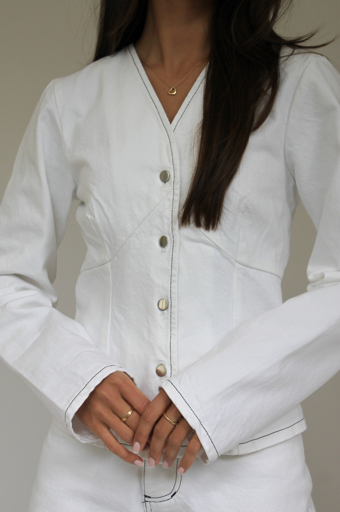 THE CELEST DENIM BLOUSE from THE LAUNCH