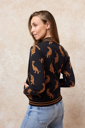 Tiger Print Bomber Jacket from Tilbea London