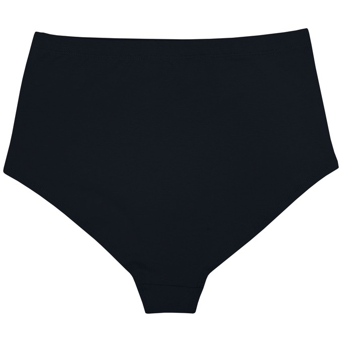 Black Organic Cotton Hi-Waist Panty (Classic Fit) from TIZZ & TONIC