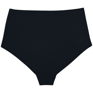 Black Organic Cotton Hi-Waist Panty (Classic Fit) from TIZZ & TONIC