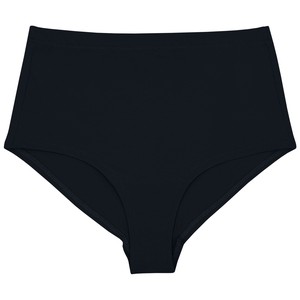 Black Organic Cotton Hi-Waist Panty (Classic Fit) from TIZZ & TONIC
