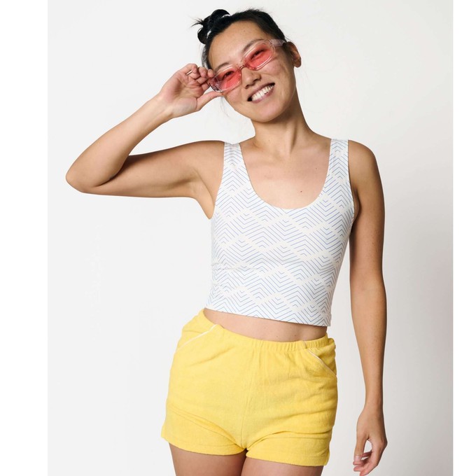 Santorini Organic Cotton Cropped Tank Top from TIZZ & TONIC