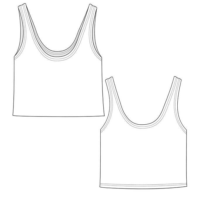 Blossom Supima Cotton Cropped Tank Top from TIZZ & TONIC