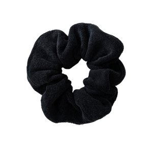Black Fuzzy Velour Scrunchie from TIZZ & TONIC