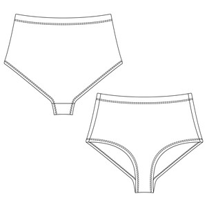 Lavender Organic Cotton Hi-Waist Panty (Snug Fit) from TIZZ & TONIC