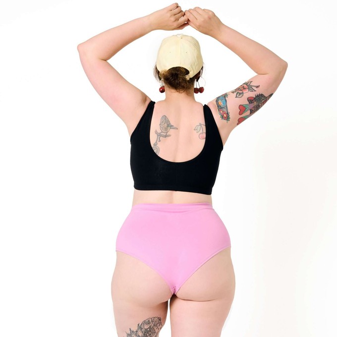 Bubblegum Organic Cotton High Waist Panty from TIZZ & TONIC