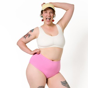 Bubblegum Organic Cotton High Waist Panty from TIZZ & TONIC