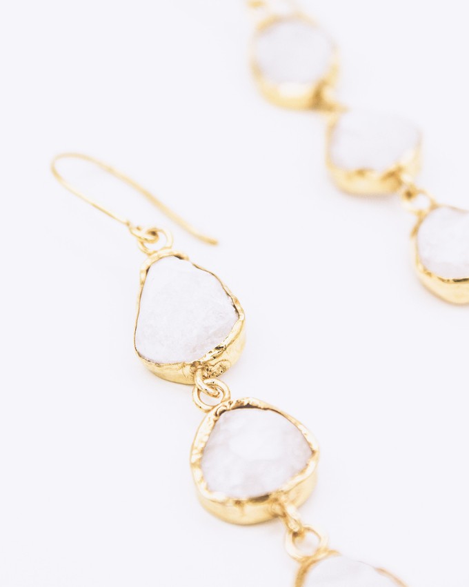 gardenia earrings from TRUVAI jewellery