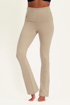 Pranafied Flare Yoga Pants – Sand from Urban Goddess