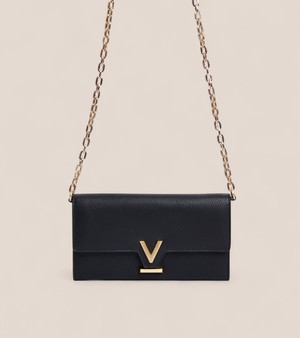 Luella Vegan Bio-Based Bamboo Leather Chain Purse in Black from Votch