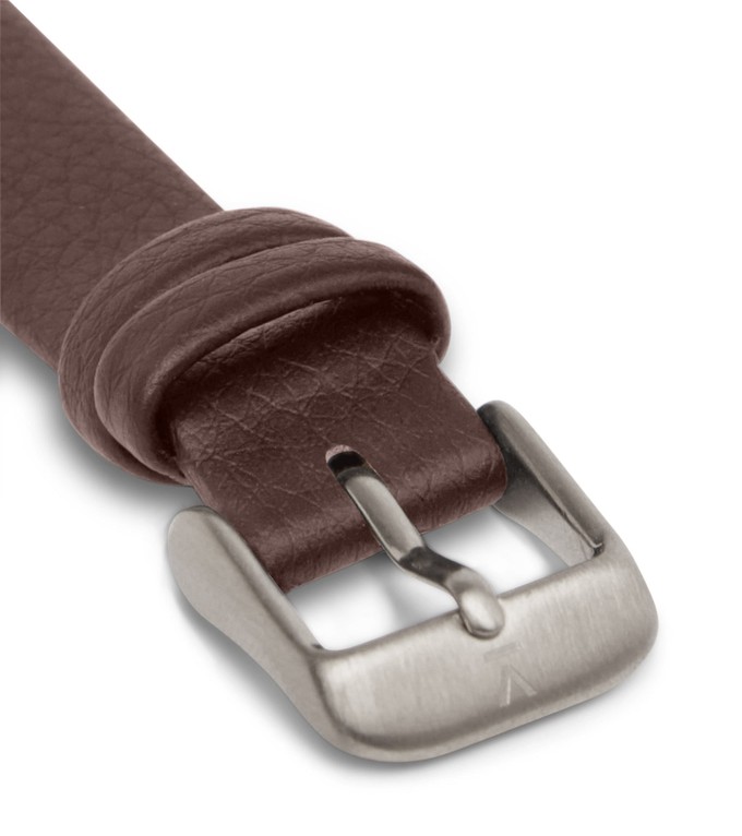 Brown with brushed silver buckle | 16mm from Votch