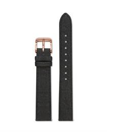 Piñatex Black with brushed rose gold buckle | 16mm via Votch