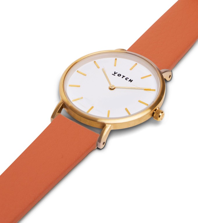 Gold & Burnt Orange Watch | Petite from Votch