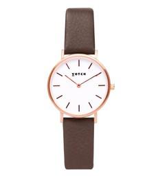 Rose Gold & Brown Watch | Petite via Votch