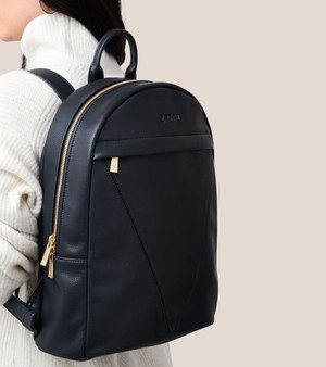 Laurie Vegan Bio-Based Bamboo Leather Backpack in Black from Votch
