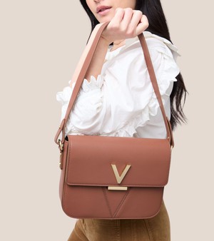 Margot Vegan Bio-Based Bamboo Leather Crossbody in Brown from Votch