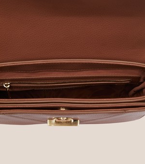 Margot Vegan Bio-Based Bamboo Leather Crossbody in Brown from Votch