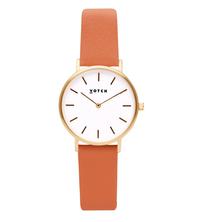 Gold & Burnt Orange Watch | Petite from Votch