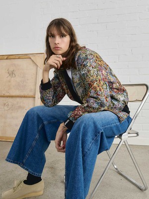 Berta Reversible Bomber Jacket Bouquet/Black from Yahmo