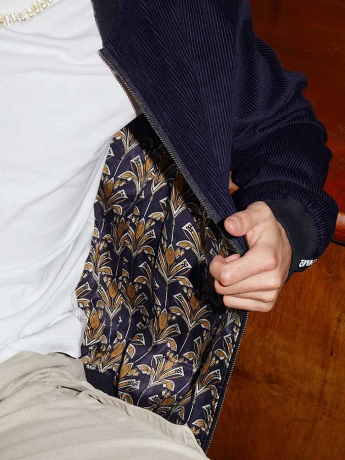Oskar Reversible Bomber Jacket Papyrus/Navy from Yahmo