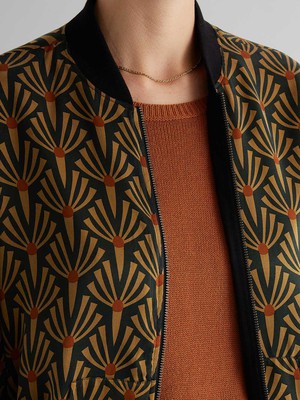 Ruth Reversible Bomber Jacket Artdeco/Black from Yahmo