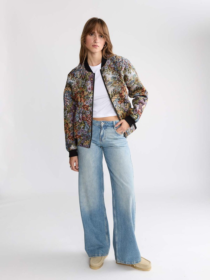 Berta Reversible Bomber Jacket Bouquet/Black from Yahmo
