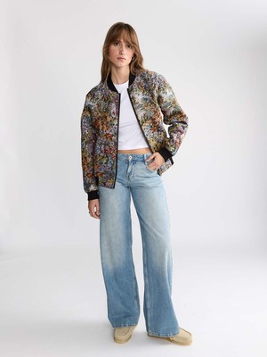 Berta Reversible Bomber Jacket Bouquet/Black from Yahmo