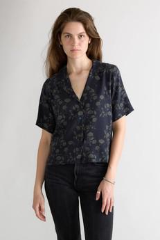 midnight Better-Than-Silk Bowling Shirt via Yahmo