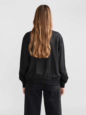 Ruth Reversible Bomber Jacket Artdeco/Black from Yahmo