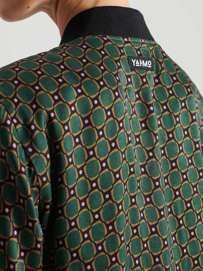 Ruth Reversible Bomber Jacket Emerald/Black from Yahmo