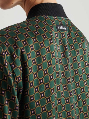 Ruth Reversible Bomber Jacket Emerald/Black from Yahmo