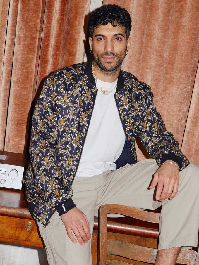Oskar Reversible Bomber Jacket Papyrus/Navy from Yahmo