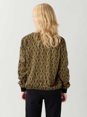 Ruth Reversible Bomber Jacket Artdeco/Black from Yahmo