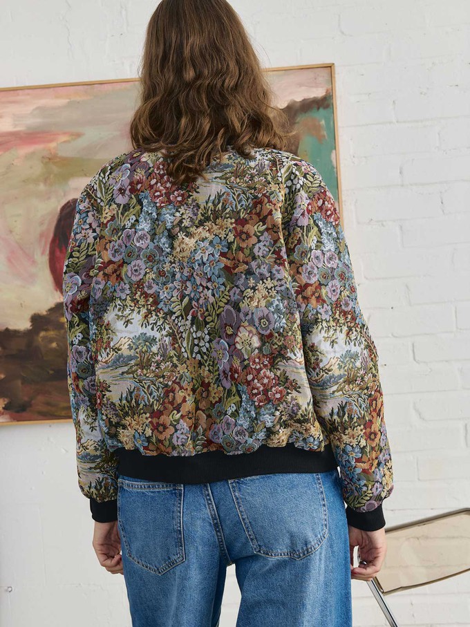 Berta Reversible Bomber Jacket Bouquet/Black from Yahmo
