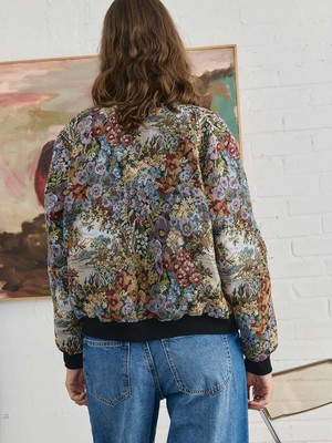 Berta Reversible Bomber Jacket Bouquet/Black from Yahmo