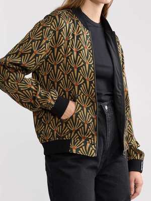 Ruth Reversible Bomber Jacket Artdeco/Black from Yahmo