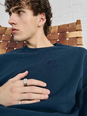 Egon Sweatshirt Petrol from Yahmo