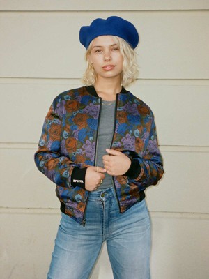 Elsa Reversible Bomber Jacket Bloom/Olive from Yahmo