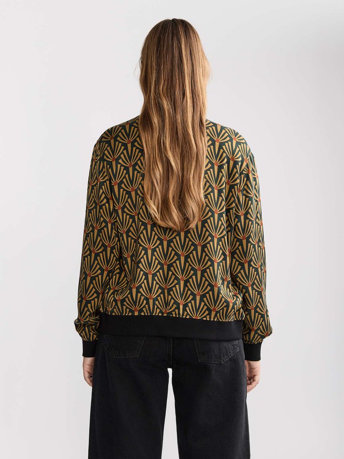 Ruth Reversible Bomber Jacket Artdeco/Black from Yahmo